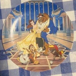 VINTAGE Disney Beauty and the Beast Plate “Loves First Dance”